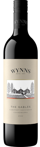 A bottle of red wine Wynns The Gables Cabernet Sauvignon from Coonawarra